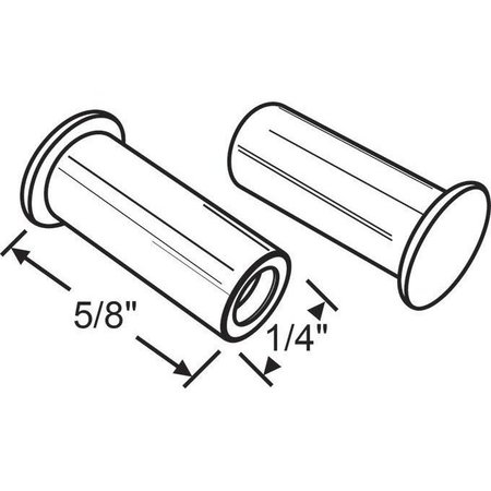 STRYBUC Tubular Rivet, Flat Head Head, 1/4" Dia., 5/8" L, Aluminum Body 9-295A